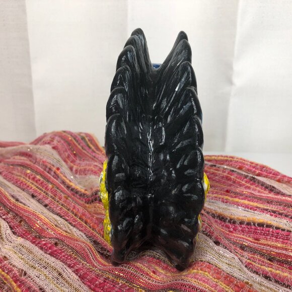 Angel Cherub Dia de Muertos Day of the Dead 5-1/4" Yellow and Blue - Picture 5 of 10